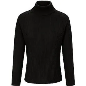 Coltrui 100% scheerwol lange mouwen Van Peter Hahn zwart