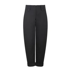 Virgin Wool Style Turn Up Pants