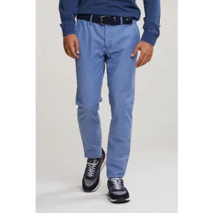 River Woods Slim Fit Basic Chino Pants Colorado Blue