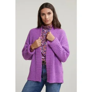 River Woods Purple Short V-neck Cardigan