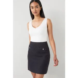 LK Bennett Sk Charlie Tweed Skirt Black