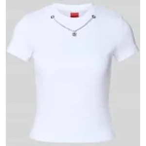 HUGO Slim fit T-shirt van katoenmix, model ‘DANNECY’