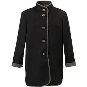 Loden jas scheerwol en alpaca Van Peter Hahn grijs