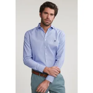 River Woods Slim Fit Striped Shirt Blue/white