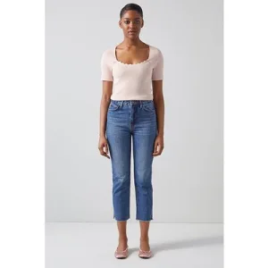 LK Bennett Fara Knitted Sweater Metallic Pink