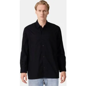 Calvin Klein Ls Ripstop Relaxed Shirt Black