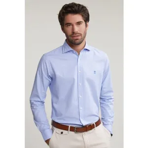 River Woods Slim Fit Checked Shirt Blue/white