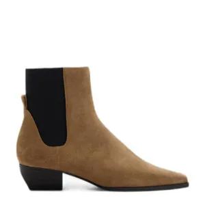 Mango suède chelsea boots camel