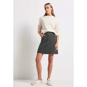 Street One Dames A-lijn corduroy rok in Grijs