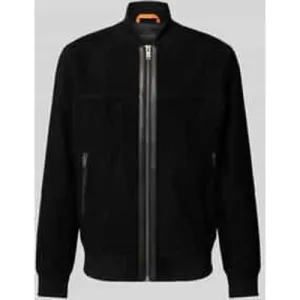 Boss Orange Regular fit jack van echt geitenleer, model ‘JOHICE’