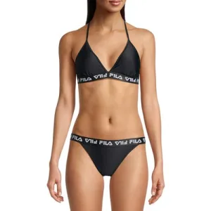 FILA Split Triangle Bikini Black