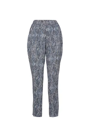 Taps toelopende broek met print