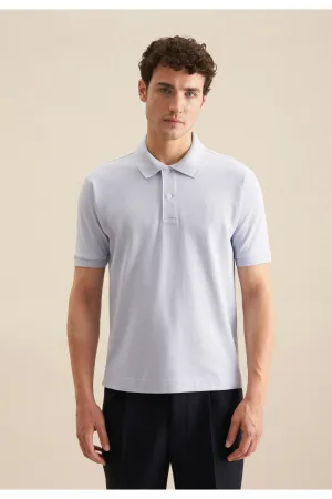 Seidensticker Polo shirt Korte mouw lichtblauw