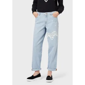 Women’s Emporio Armani J89 Baggy-Fit Jeans in Blue