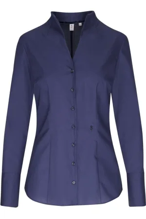 Seidensticker Dames Overhemd marine, Effen