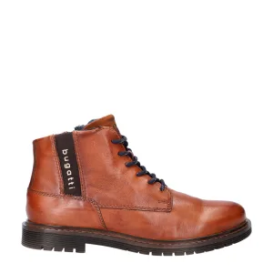 Bugatti leren veterboots cognac
