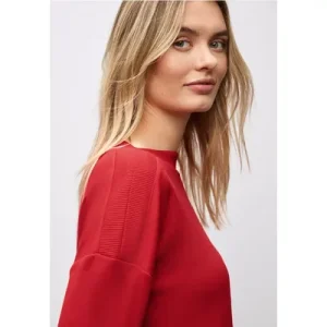 Street One Dames Shirt met boothals in Rood
