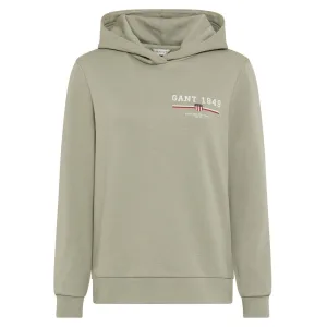 Gant Hoodie REG GRAPHIC HOODIE geribbelde uiteinden, capuchon zonder koord