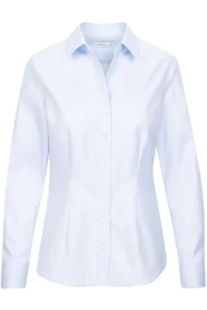 Seidensticker Dames Overhemd lichtblauw, Effen