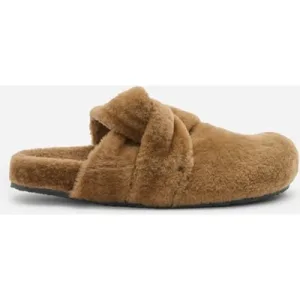 Closed Slipper Shoes Brown Marble