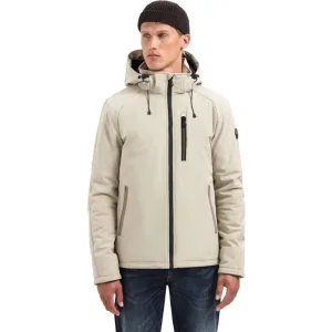No Excess Jacket short fit hooded softshell s stone
