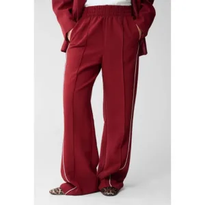 Shoeby wide leg high waist broek rood