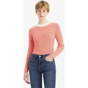 Levi’s Rib Crew Sweater Vanilla Stripe Flame