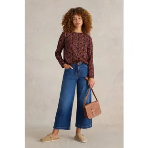 White Stuff Tasha Tie Hem Orange Print