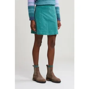 River Woods Lake Green Corduroy Short Skirt