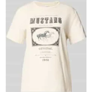 mustang T-shirt met labelprint, model ‘Rosewooc’
