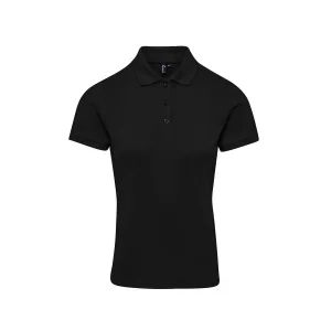 Premier Dames/Dames Coolchecker Plus Poloshirt (Zwart)