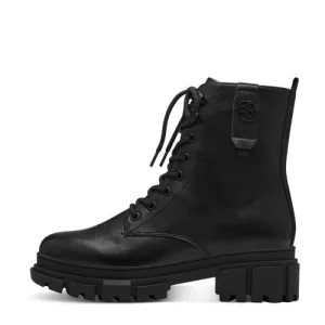 s.Oliver Jinny chunky veterboots zwart