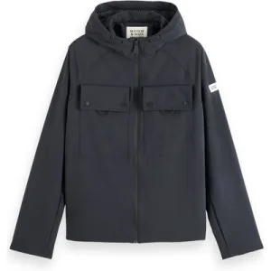 Scotch & Soda Utility Hooded Softshell Jacket Black