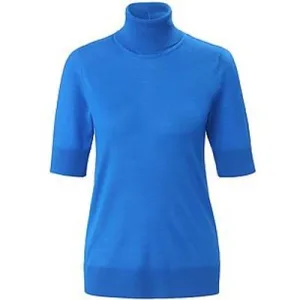 Coltrui 100% scheerwol korte mouwen Van Peter Hahn blauw