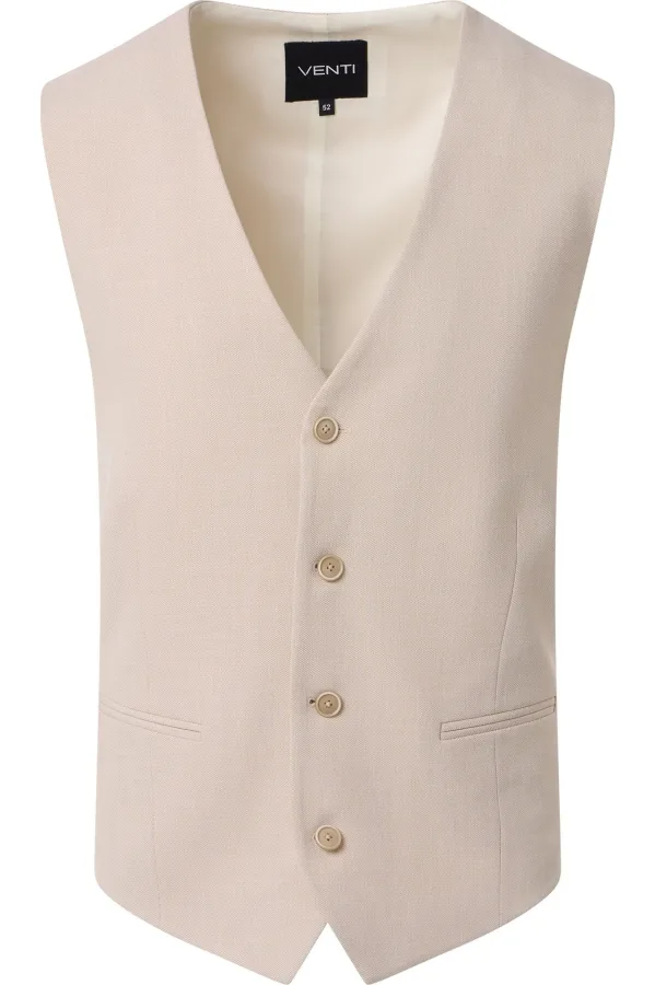 Venti Vest beige, Effen