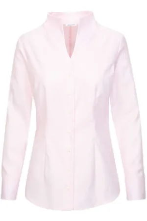 Seidensticker Dames Overhemd roos, Effen