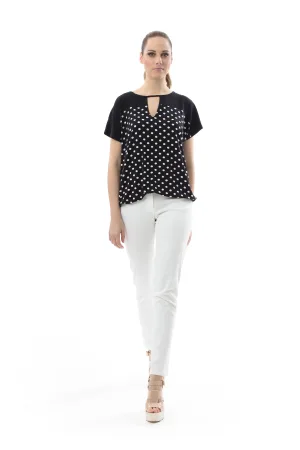 Polka Dot Top in Zwart