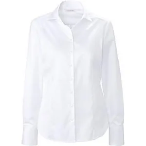 Blouse 100% katoen lange mouwen Van Eterna wit