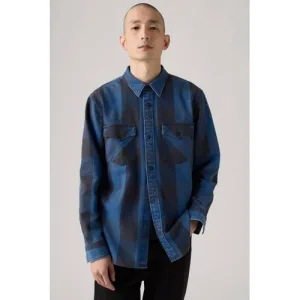 Levi’s relaxed casual overhemd blauw