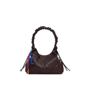 Desigual schoudertas met sleutelhanger donkerbruin