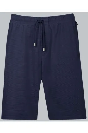 TRIGEMA Korte joggingbroek Marine, Effen