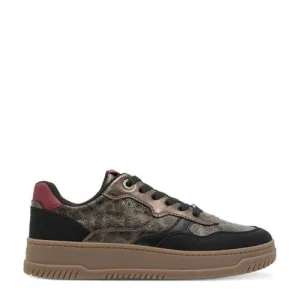 s.Oliver sneakers met panterprint brons