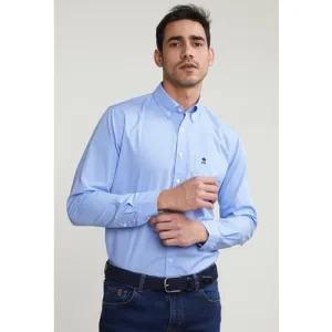 River Woods Regular Fit Checked Shirt With Pocket Blue/white