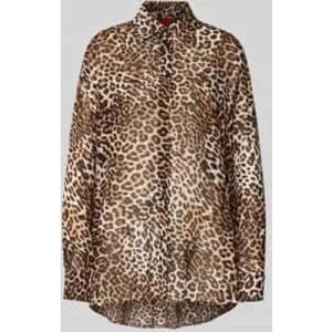 HUGO Relaxed fit blouse van pure viscose