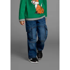 KangaROOS Comfortjeans Cargo-jeans voor kleine jongens Stretchjeans met coole cargozakken