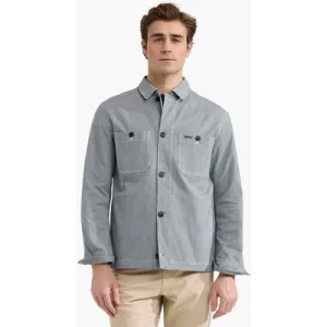 McGregor Cotton Striped Shirt Jacket Navy