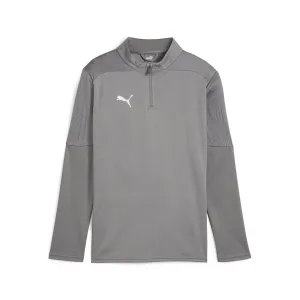 Puma TeamFINAL Training top met 1/4 rits voor jongens in Grijs