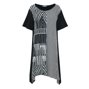 Graphic Elegance Plus Size Jersey Jurk