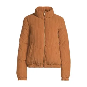 anytime corduroy gewatteerde jas lichtbruin