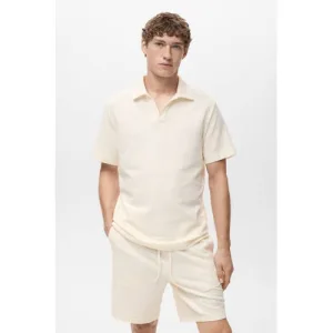 Mango Man regular polo ecru